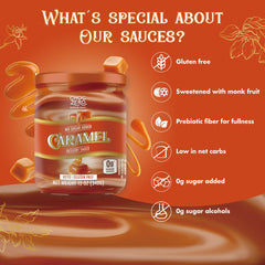 ChocZero keto caramel sauce with coffee swirls enhances your morning cup.