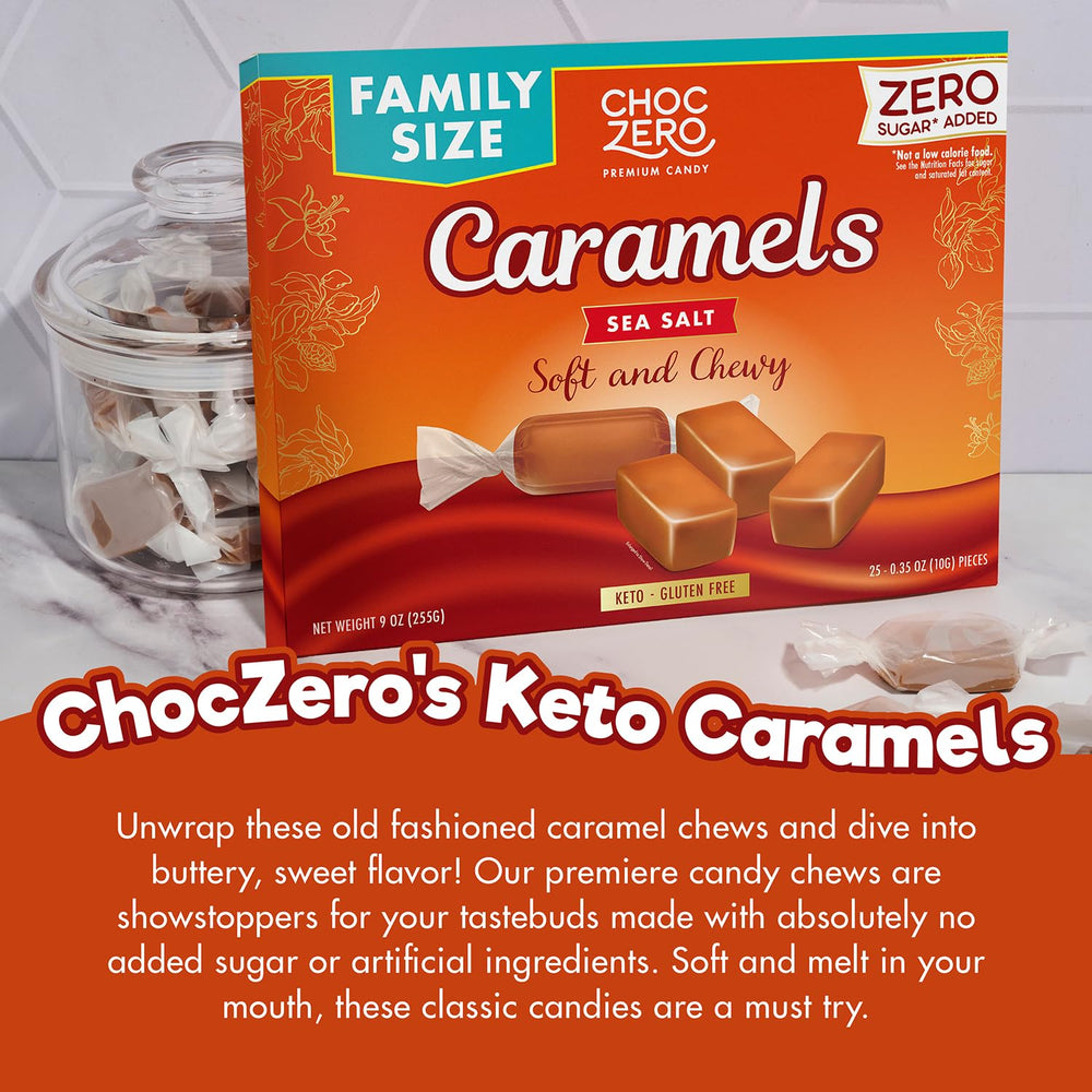 ChocZero keto caramels ideal for baking into desserts.
