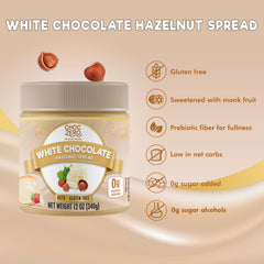 ChocZero Keto White Chocolate Hazelnut Spread on toast – a decadent yet low-carb breakfast topping.