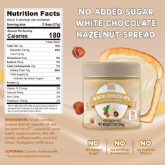 ChocZero Keto White Chocolate Hazelnut Spread pour – creamy drizzle on waffles with monk fruit sweetness.