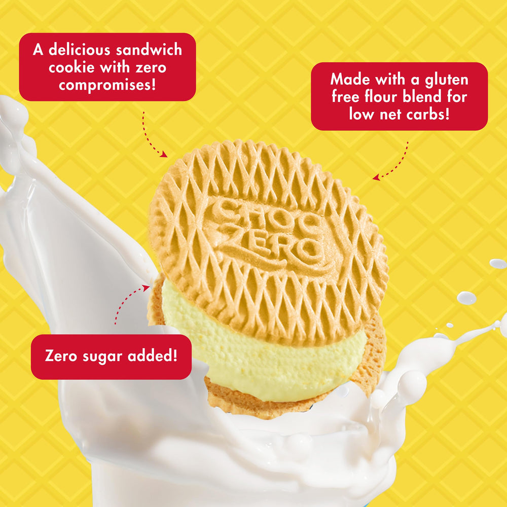 Cross-section shows lemon creme between two cookies; tasty and satisfying