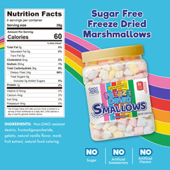 Close-up of ChocZero marshmallow bits showing crunchy texture for low-carb toppings.