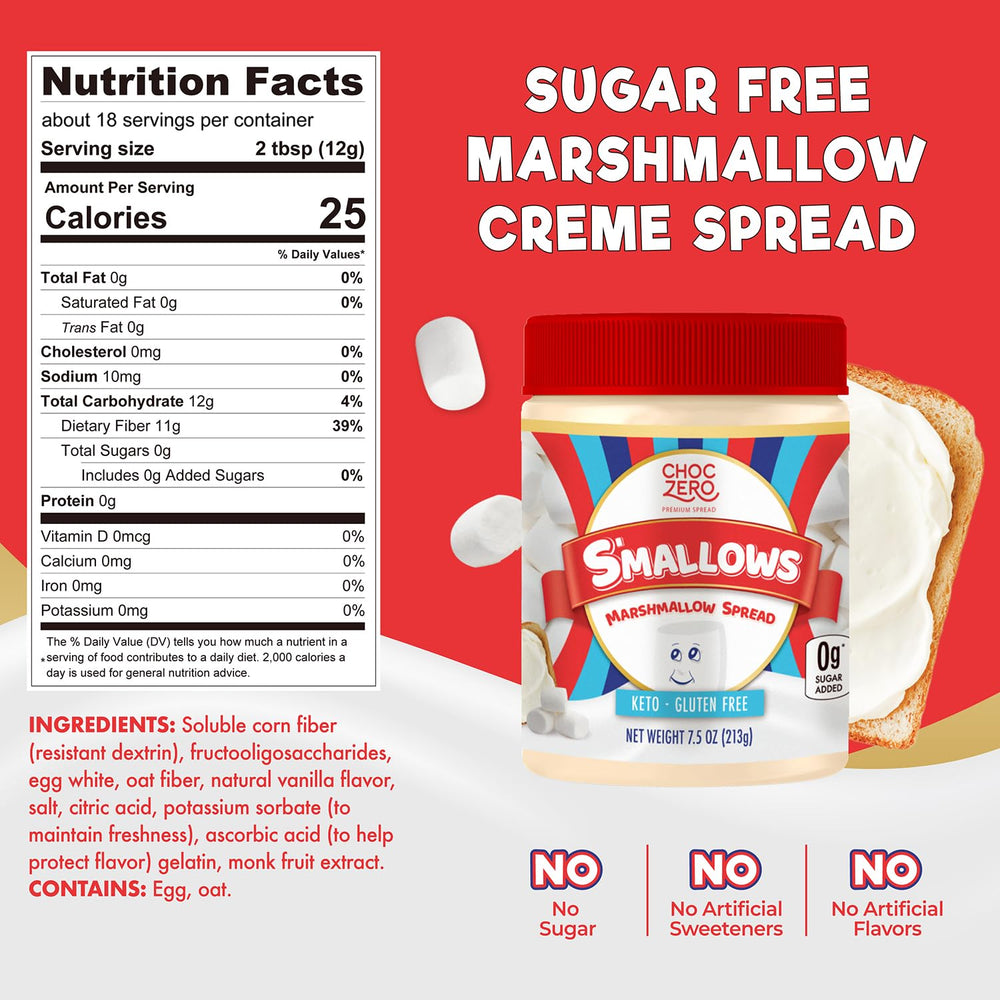 ChocZero marshmallow spread on toast, keto-friendly sandwich option