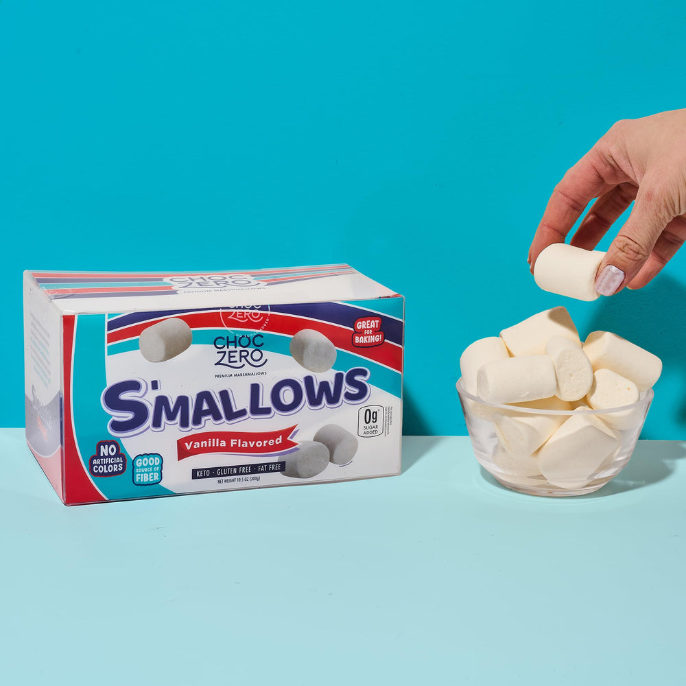 ChocZero marshmallows campfire-roast for keto-friendly indulgence.