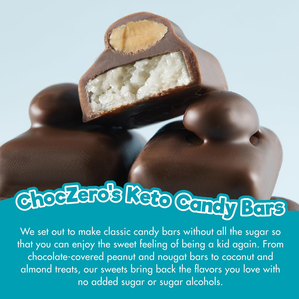 Box of 16 ChocZero Mini Oasis Bars for lunchboxes and on-the-go snacking.