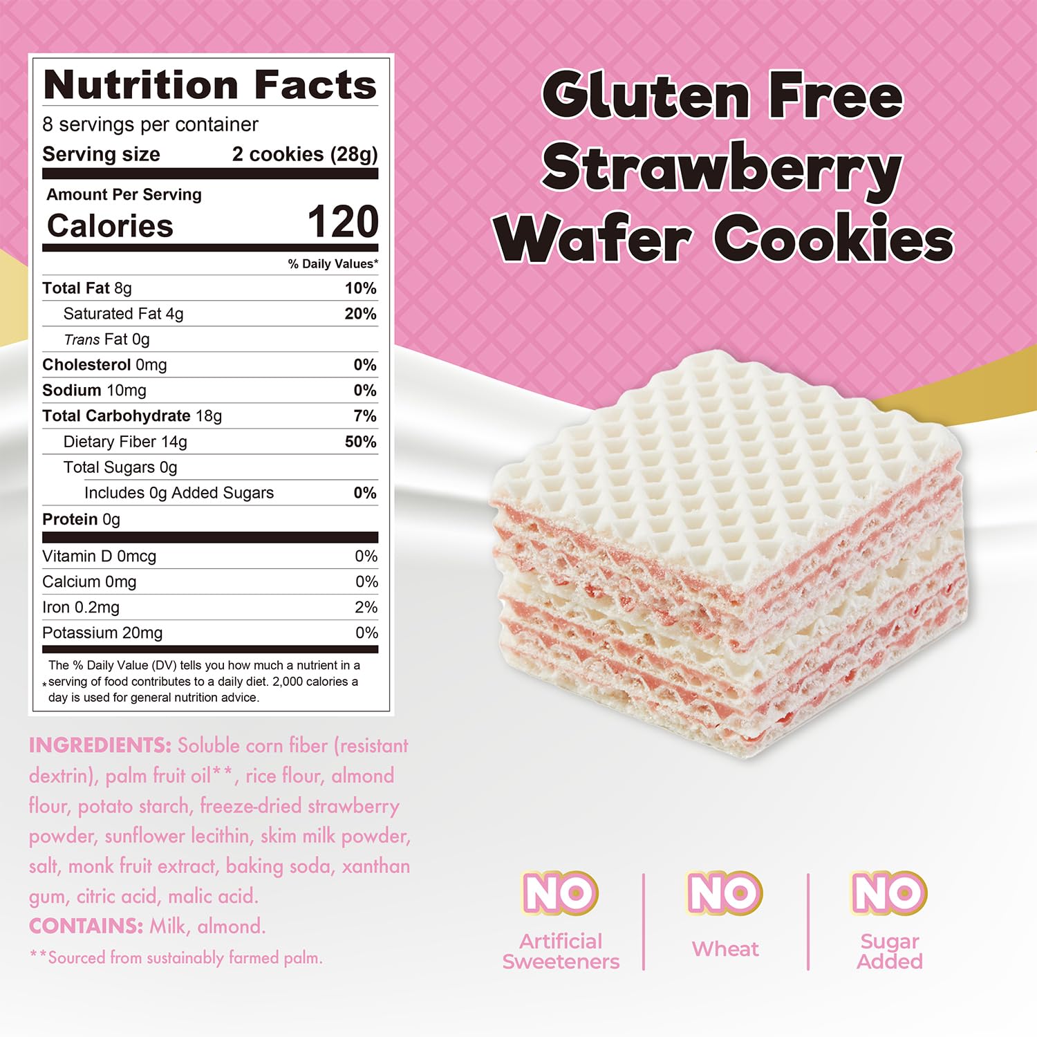 ChocZero Strawberry Wafer Creme closeup showing keto-friendly sweetness.