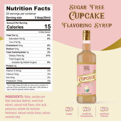 ChocZero sugar-free cupcake syrup enhances a latte with cupcake flavor.