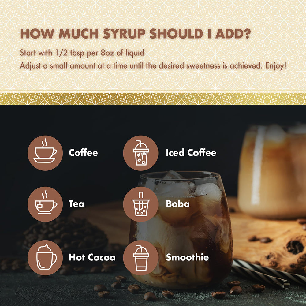 ChocZero sugar-free coffee syrup trio pack on kitchen counter.