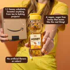 ChocZero sugar-free honey substitute bake glaze on a dessert