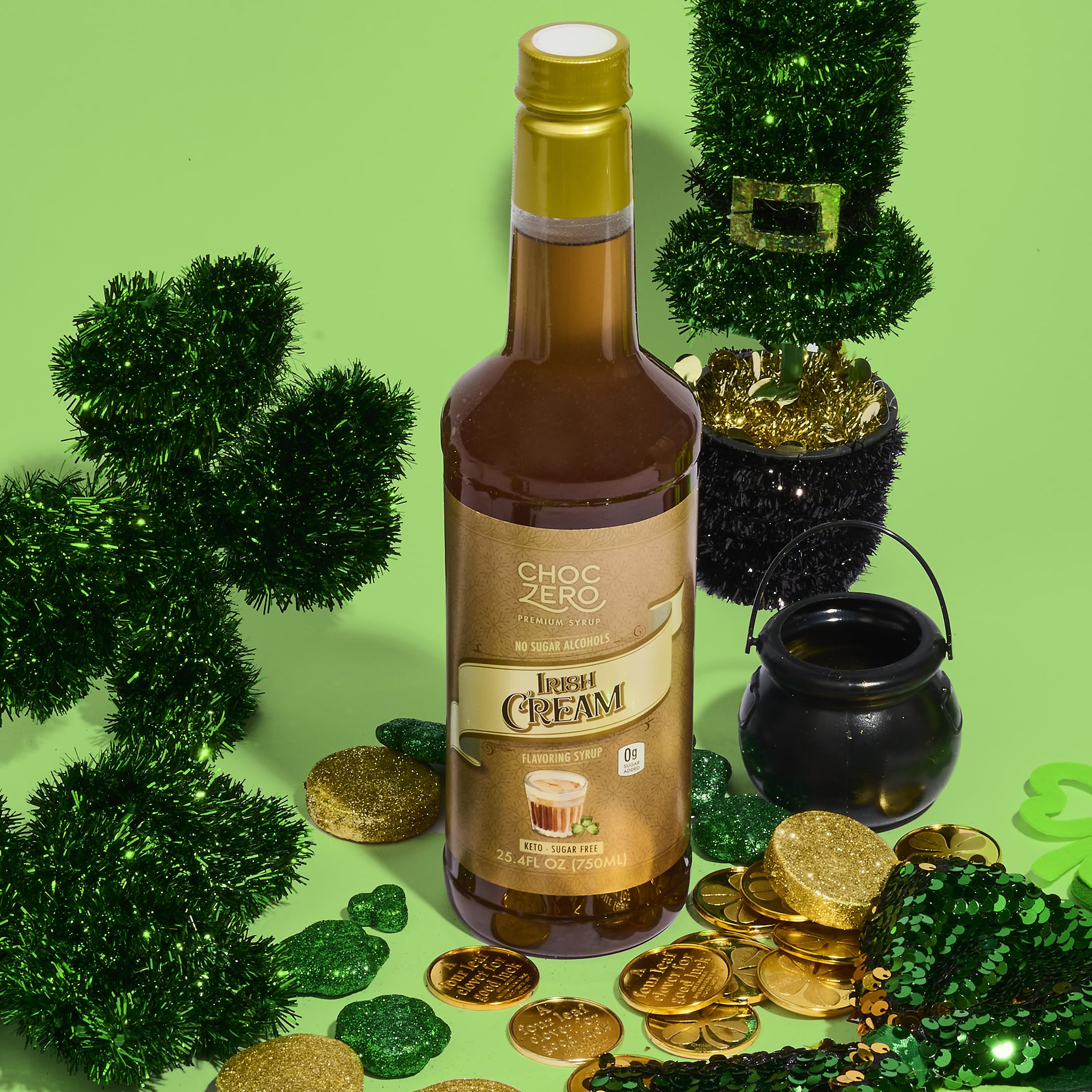 ChocZero syrup ingredient close-up highlights prebiotic fiber