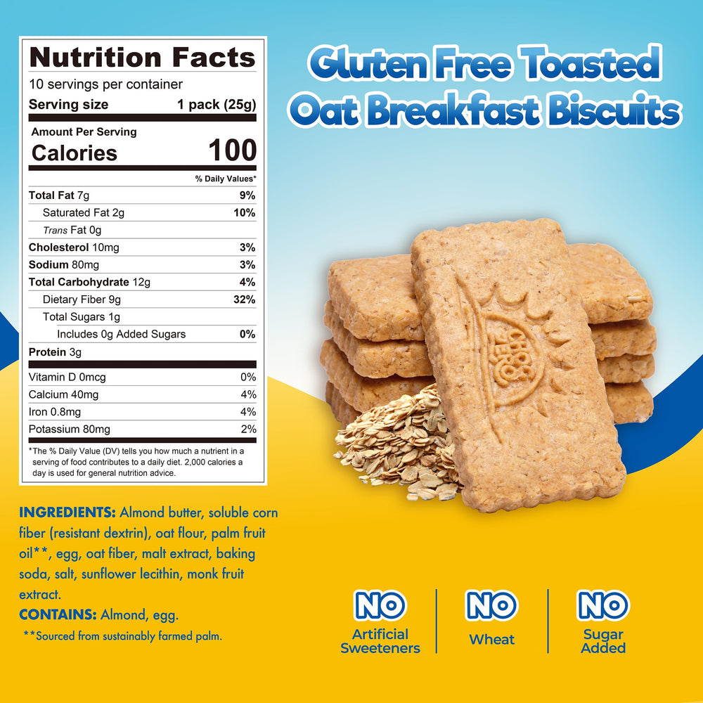 ChocZero toasted oat breakfast biscuits with coffee, grab-and-go keto breakfast.