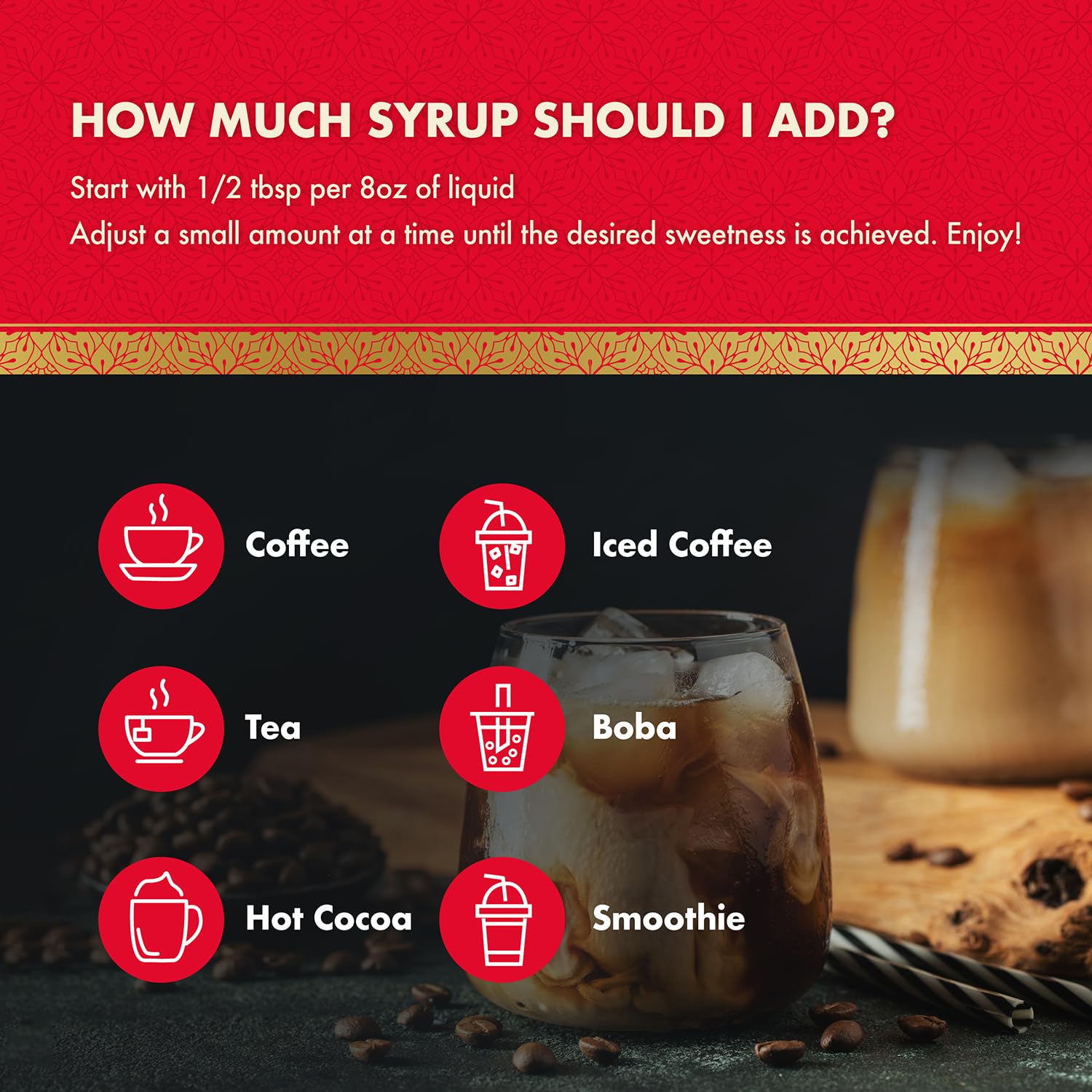 ChocZero vanilla syrup cocktail mixer adds smooth vanilla notes to drinks.