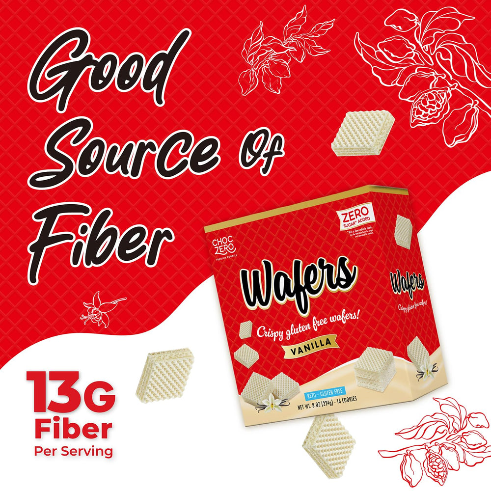 ChocZero Vanilla Wafer Cookies unwrapped reveal crisp texture.