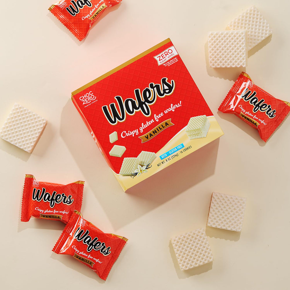 ChocZero Vanilla Wafer Cookies in lunchbox for smart snacking.