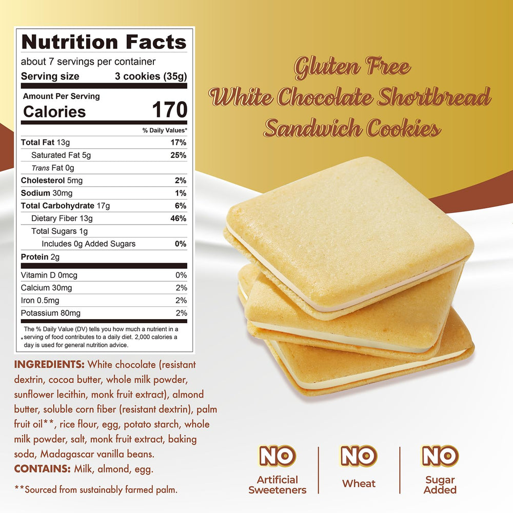 ChocZero White Chocolate Jolies close-up reveals crispy shortbread and creamy ganache.