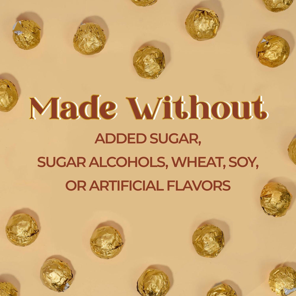 ChocZero zero-added-sugar truffles sweetened with monk fruit for keto-friendly indulgence.