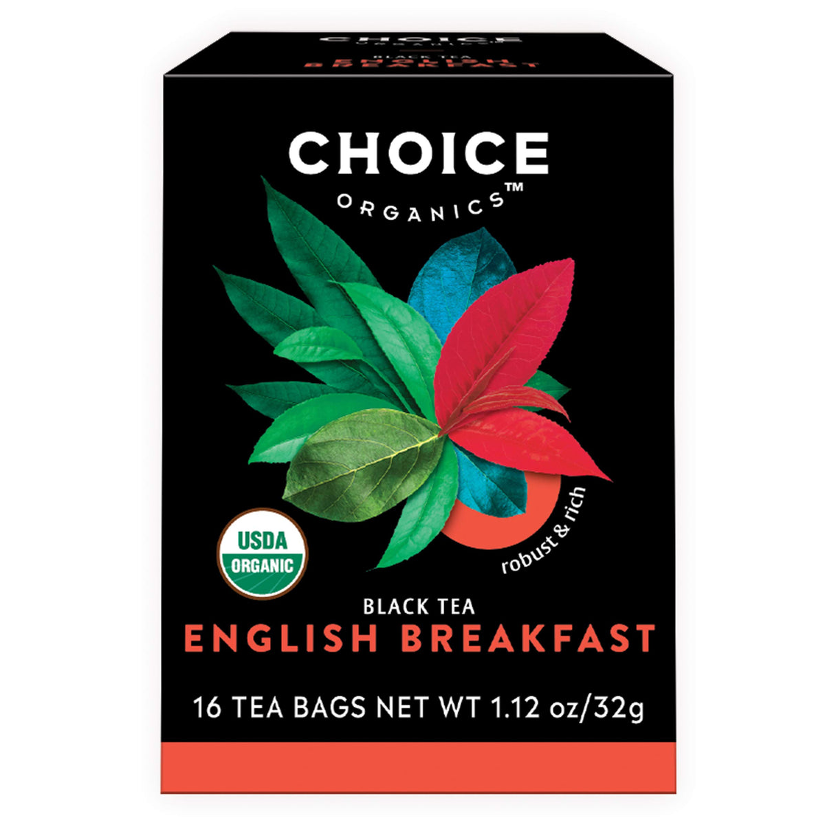 Choice Organic Teas English Breakfast 6-pack box—convenience for busy mornings.