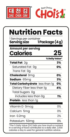 CHOI'S 1 lunchbox-friendly seaweed snack adds umami to your midday meal.