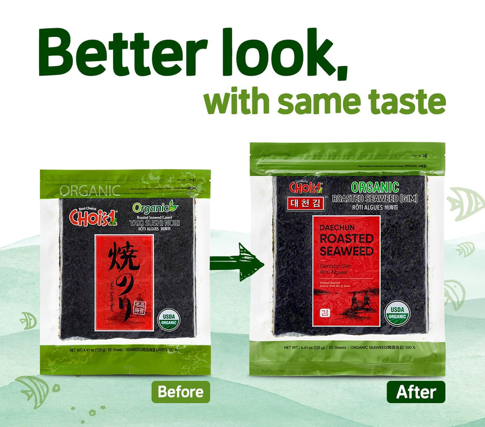 CHOI'S 1 sushi nori with crispy texture ideal for wraps and rolls