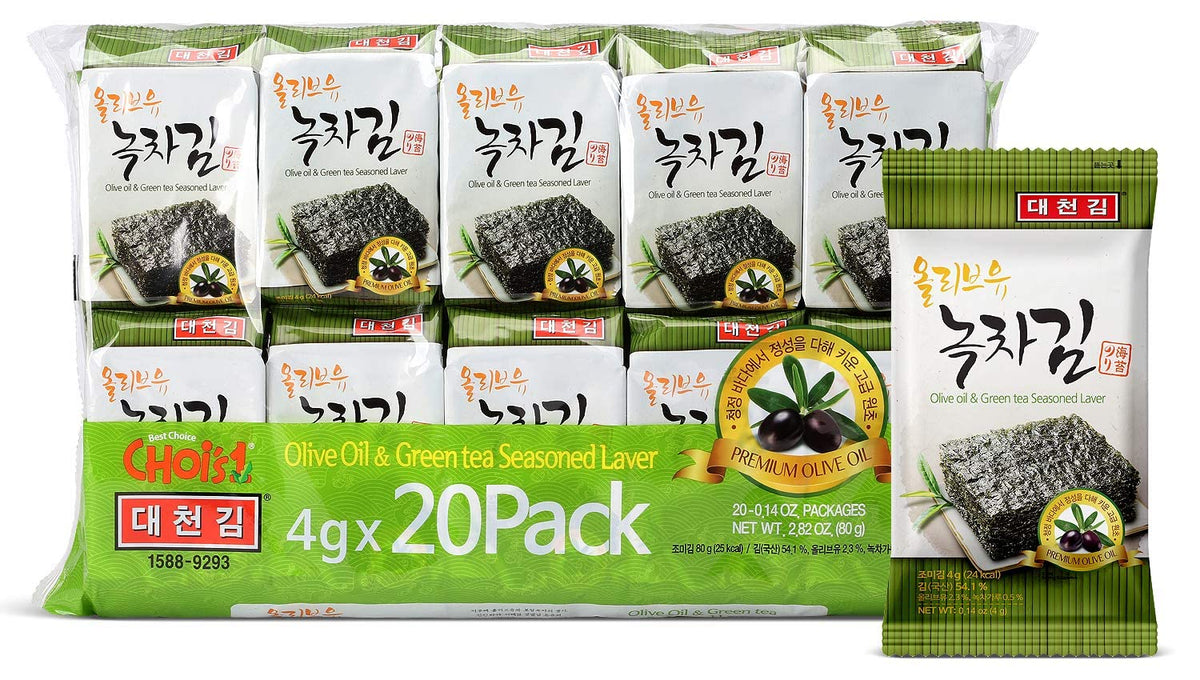 CHOI'S 1 Daechun pack-20 seaweed snack for on-the-go nutrition and light snacking
