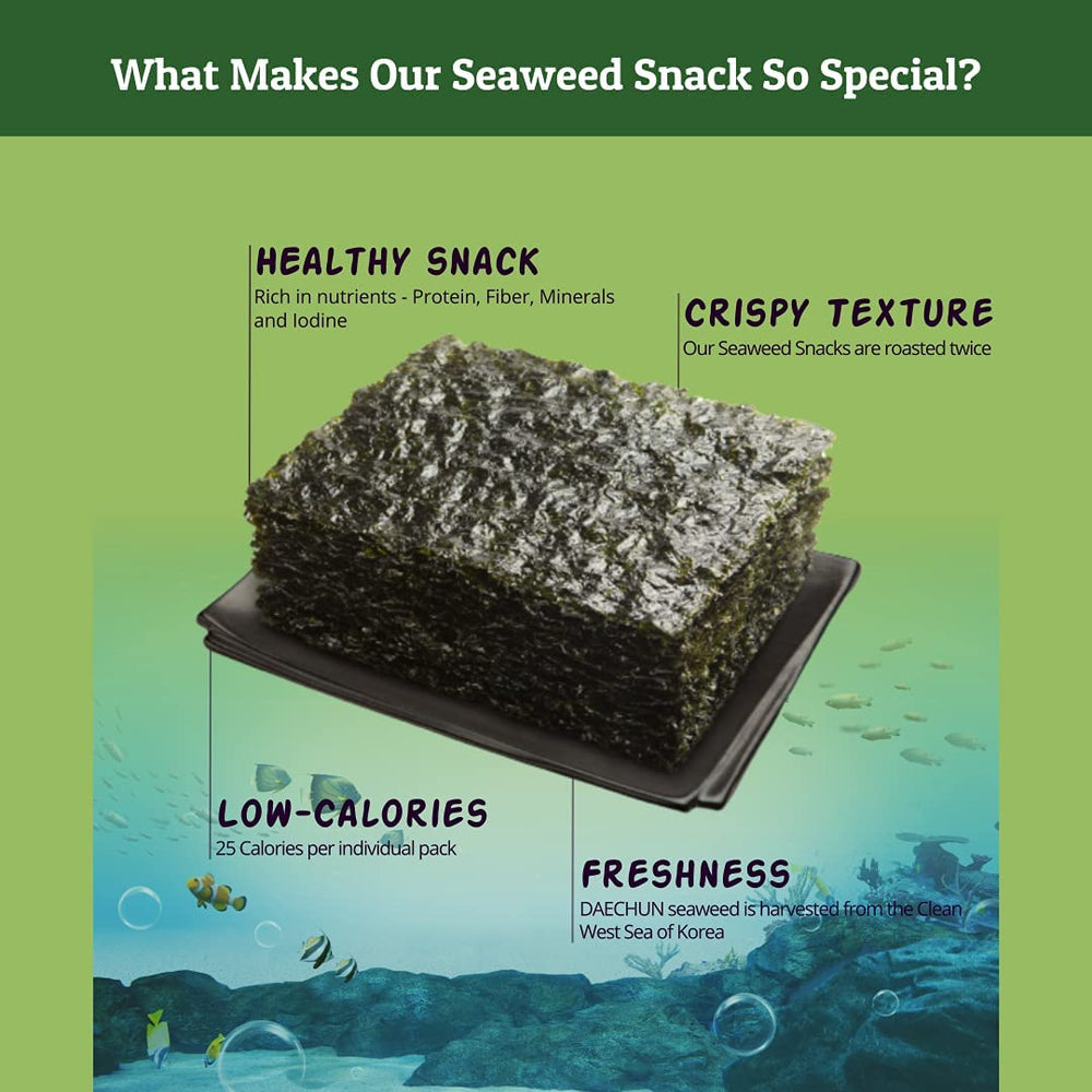 CHOI'S 1 Daechun seaweed-snack-green-tea-powder with a subtle green tea aroma