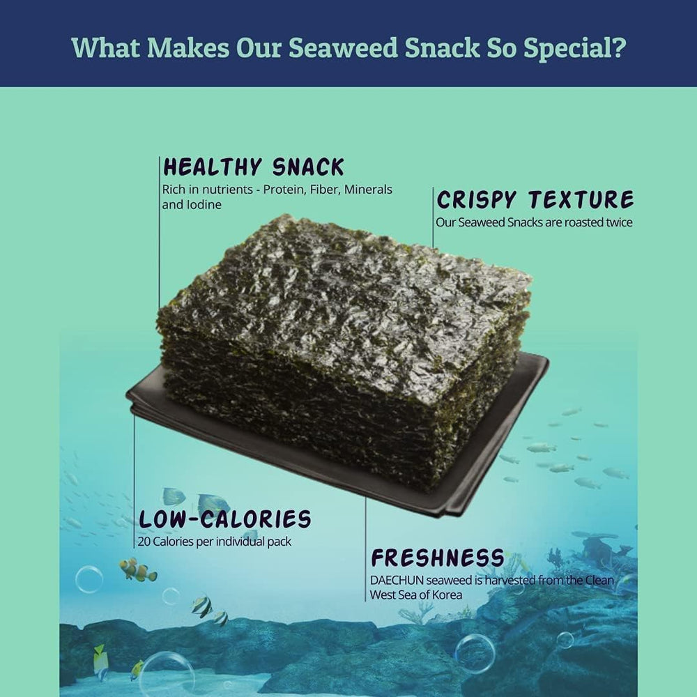 Roasted, crispy seaweed sheets from CHOI'S 1, light and tasty.