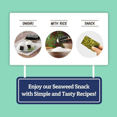 USDA Organic certified CHOI'S 1 seaweed with no artificial additives.