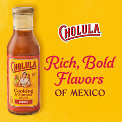 Cholula Birria sauce dipping bowl enhances dipping for flavor.