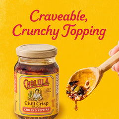 Cholula Chili Crisp on pizza delivers savory crunch.