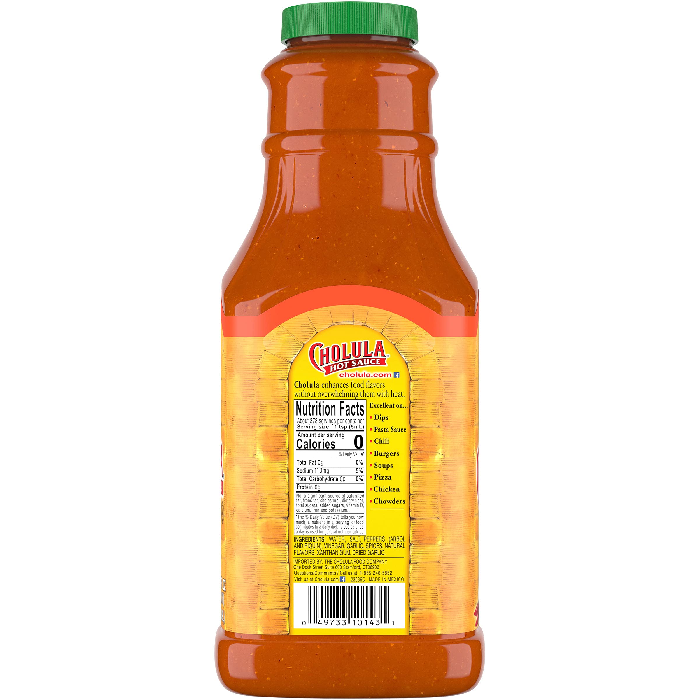 Cholula Chili Garlic Hot Sauce on fries enhances savory crunch with spice.
