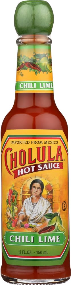 Cholula Chili Lime 4-pack bottles showcase gluten-free and vegan option.