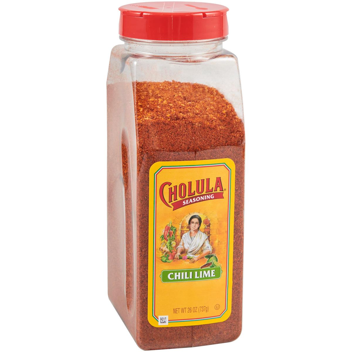 Cholula Chili Lime Seasoning bottle close-up highlighting zesty flavor for marinades.