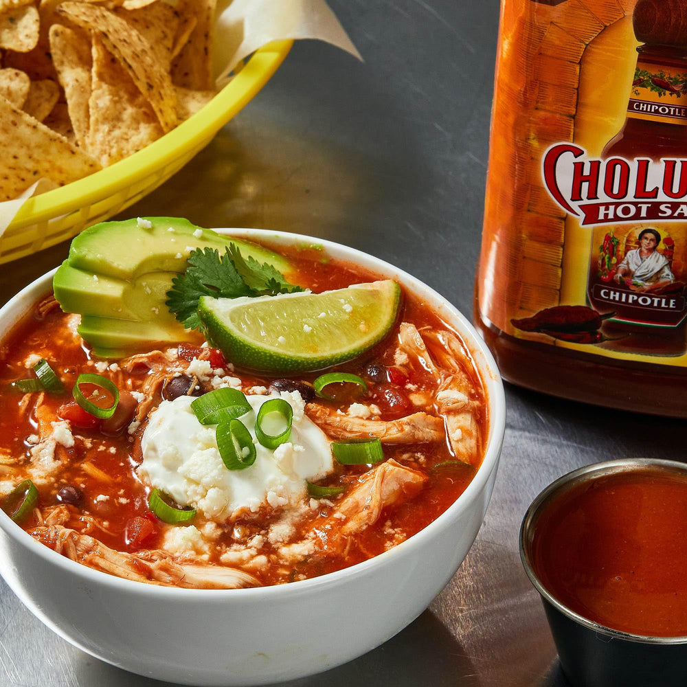 Cholula Chipotle Hot Sauce with chicken recipes bringing medium heat.