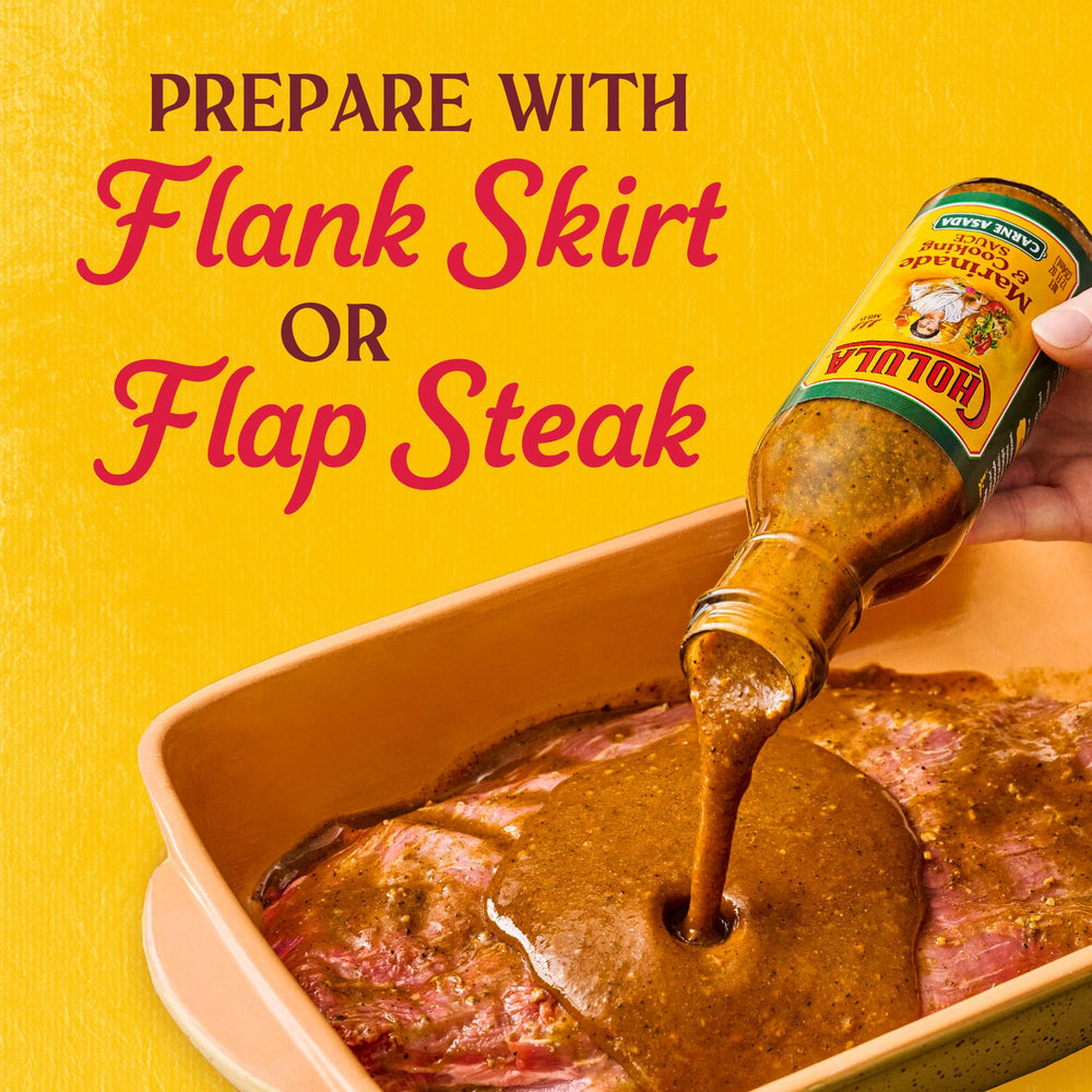 Cholula citrus notes shine in marinade bowl with peppers.