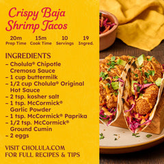 Cholula Cremosa Chipotle creamy topping brings silky texture to enchiladas