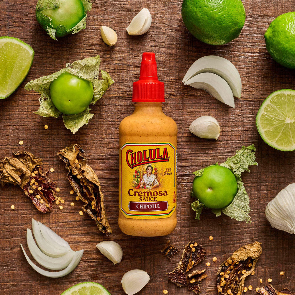 Cholula Cremosa Chipotle tostadas dressing boosts crunchy bites with flavor