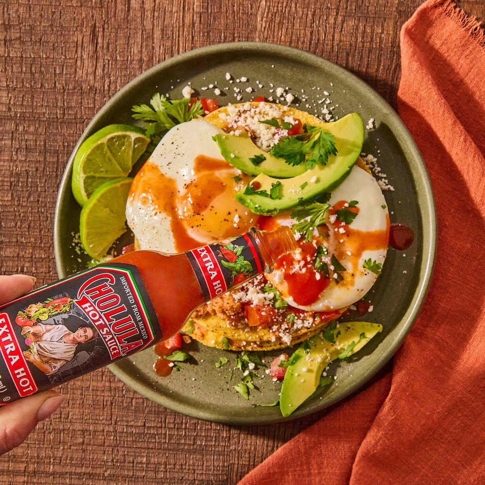 Cholula Extra Hot wings plated with smoky heat