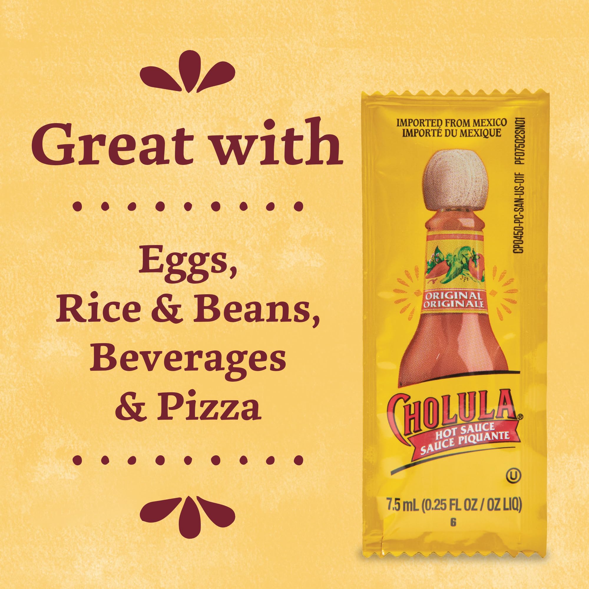 Cholula packets perfect for tacos and bowls with consistent flavor.