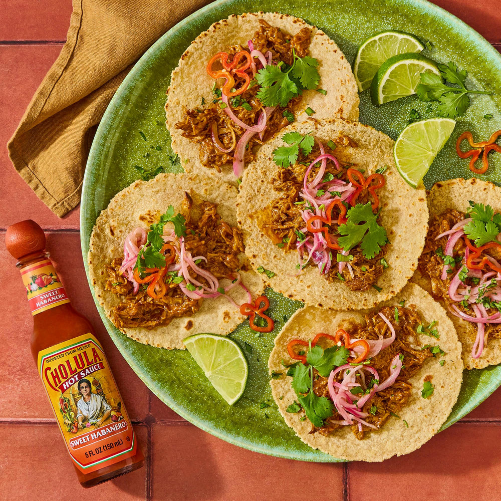 Cholula Sweet Habanero on a burger adds sweet-spicy kick.