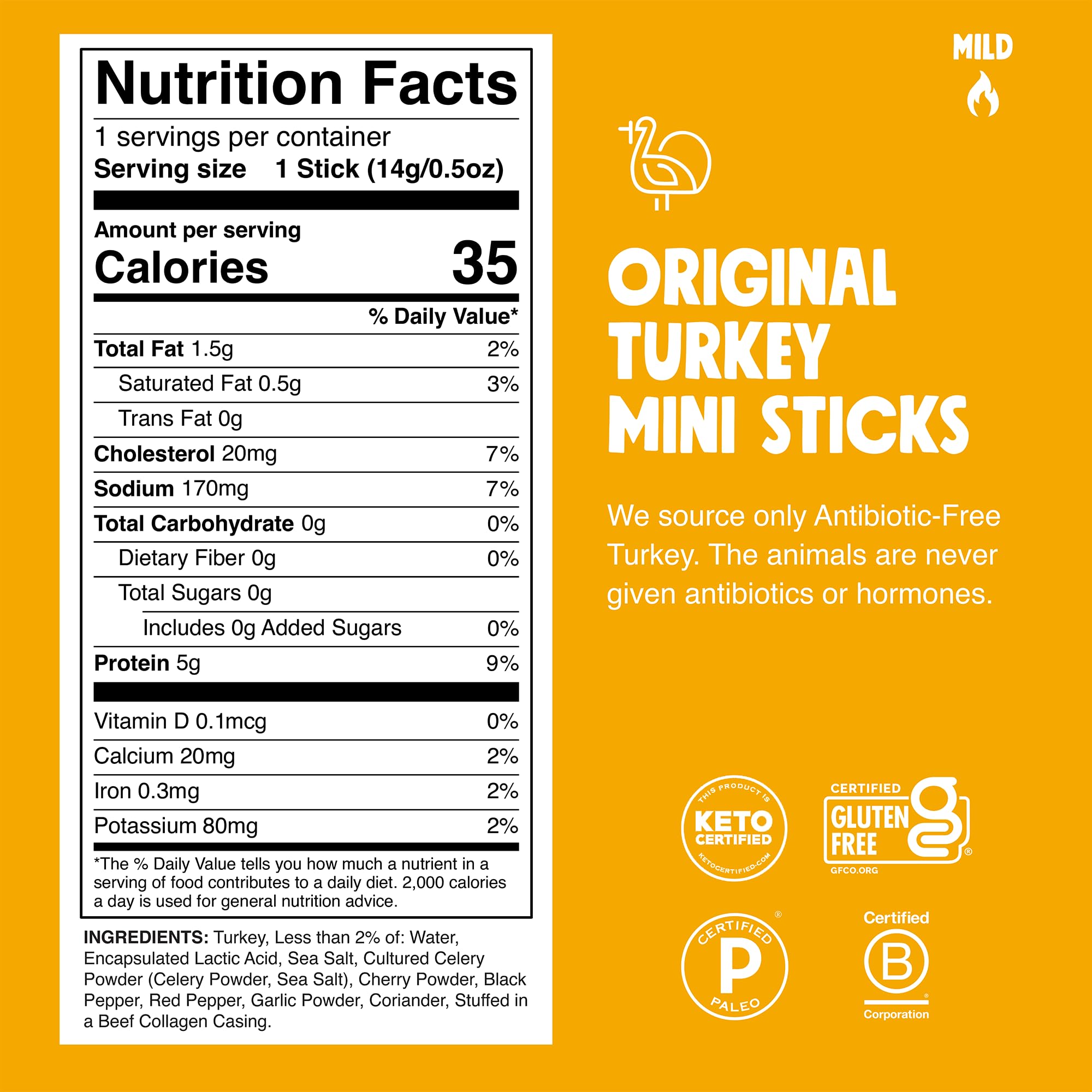 Chomps Original Turkey Jerky Stick close-up texture highlights the savory bite