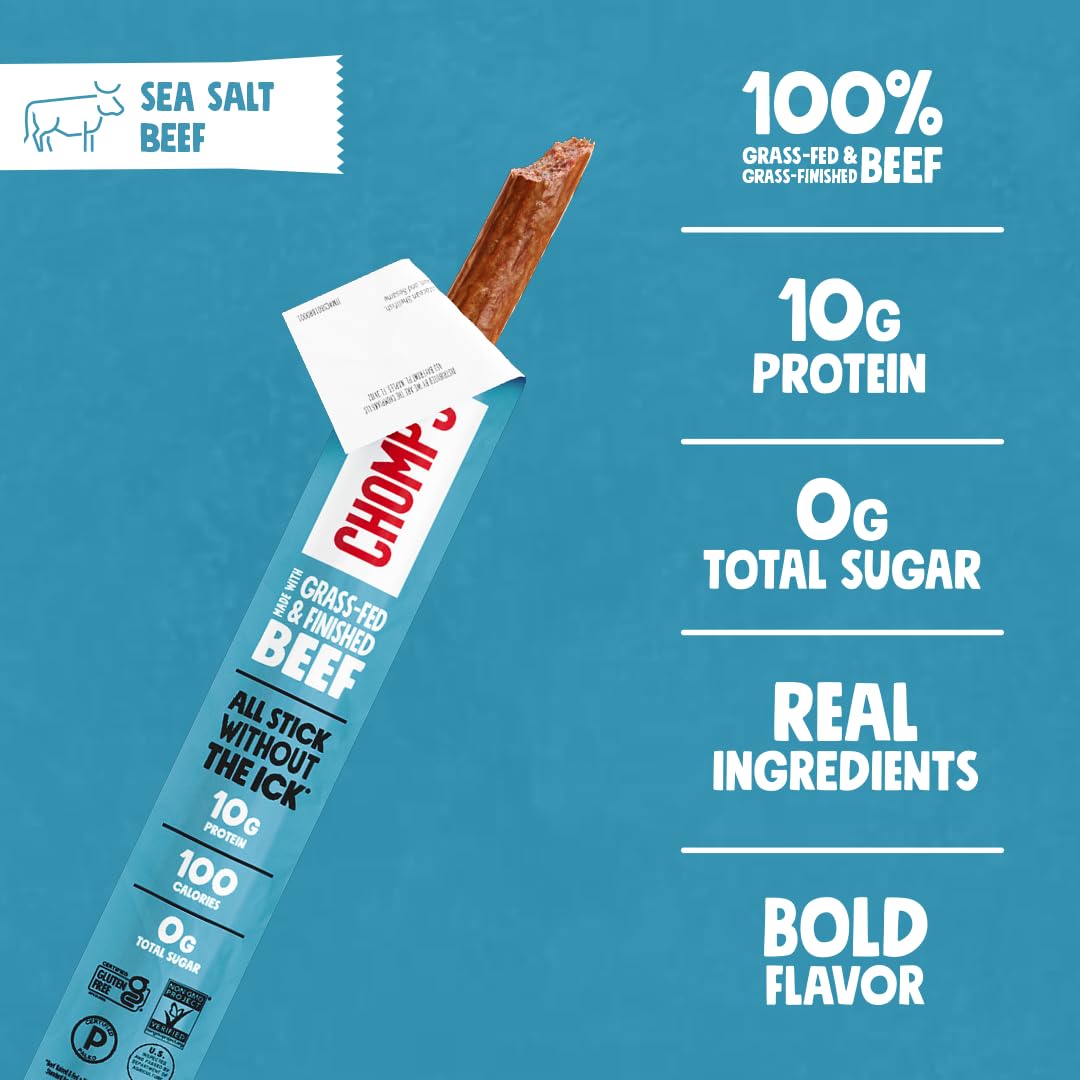 Chomps mild sea salt flavor with garlic hint.