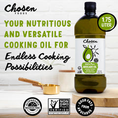 Chosen Foods Avocado Oil dressing and marinade scene showcases versatile flavor without overpowering herbs
