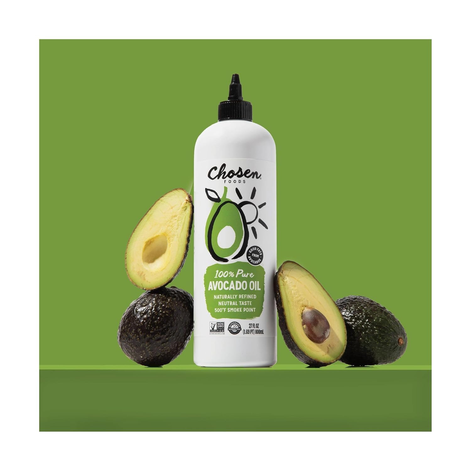 Chosen Foods Avocado Oil in a pan shows versatile cooking performance