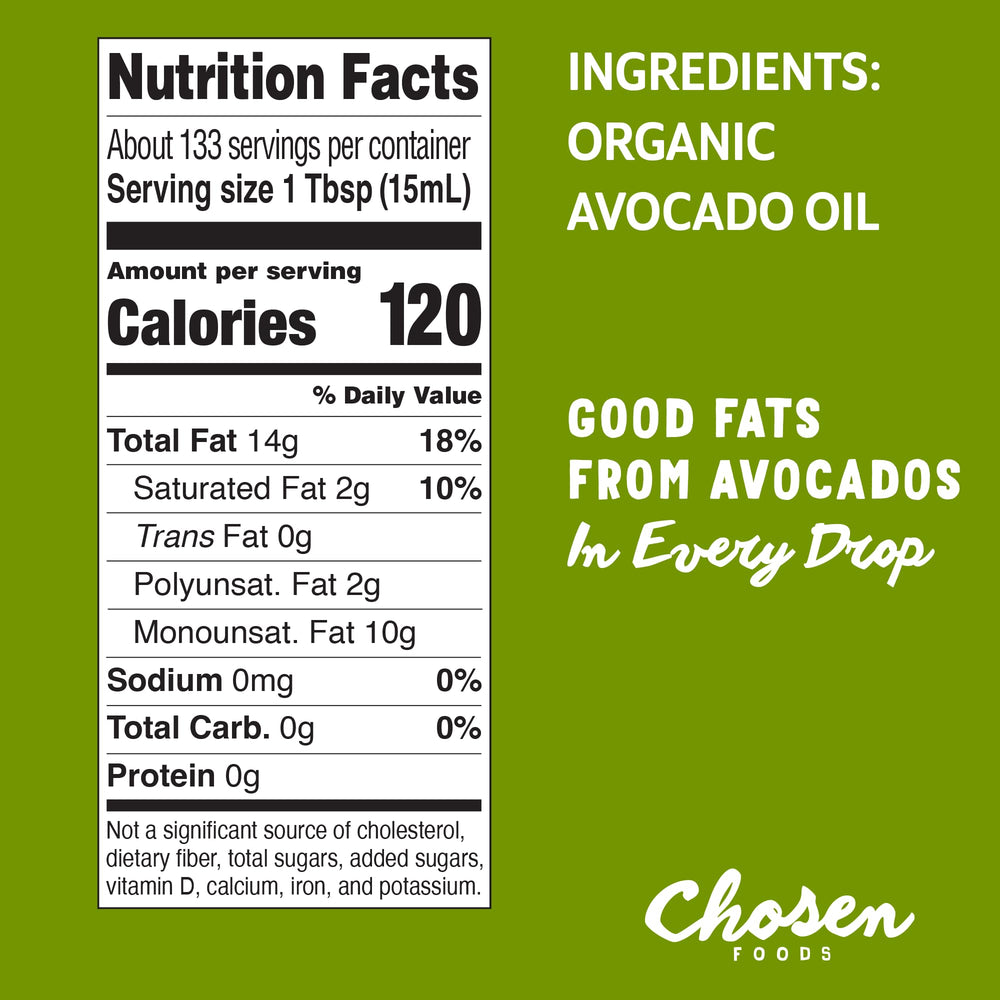 Chosen Foods avocado oil kitchen scene shows everyday cooking versatility.