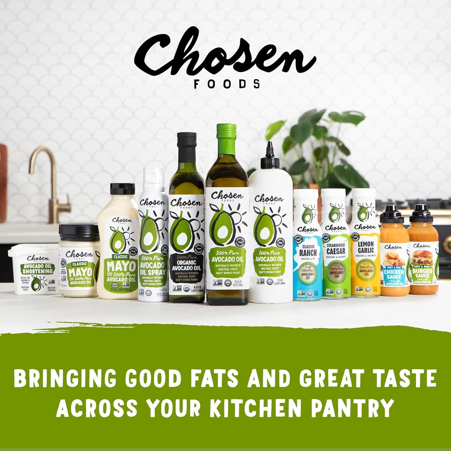Chosen Foods mayo beside a zesty dip bowl suggests easy snacking