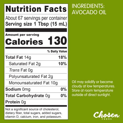 Chosen Foods Avocado Oil pours into a skillet, ideal for high-heat cooking.