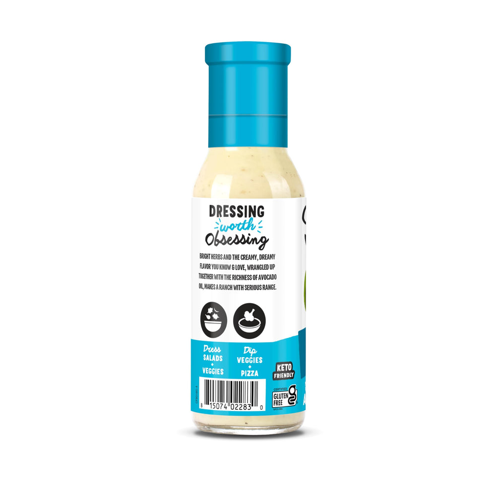Vegetables dipped in Chosen Foods avocado oil ranch dressing