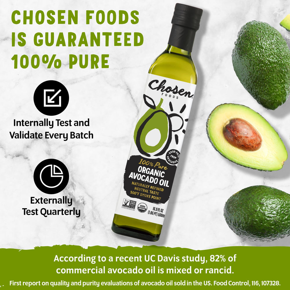 Chosen Foods Avocado Oil in salad bowl for smooth dressings and finishing oils.