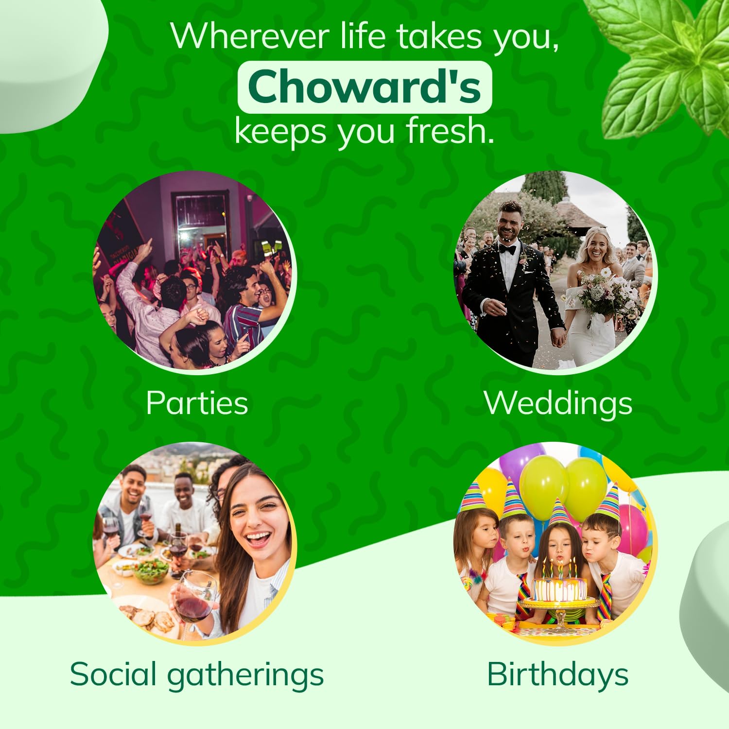 Choward's spearmint aroma in a photo conveys refreshing scent