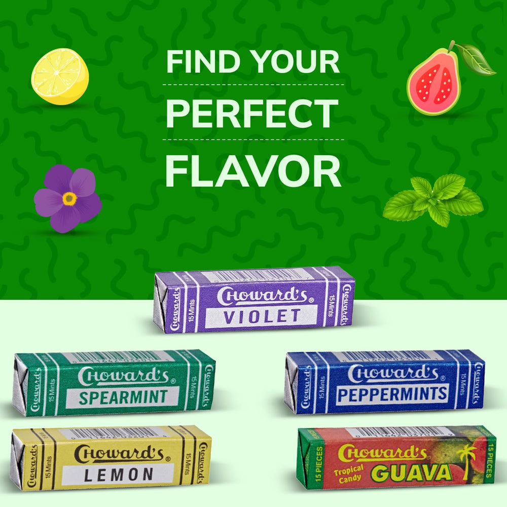 Choward's Guava Mint label closeup highlights flavor note and branding.